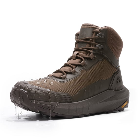NORTIV 8 Men's Waterproof Work Tactical Hiking Boots Military Combat Boots with Arch Support, Lightweight Cushion Sole for Work All Day Outdoor Motorcycle