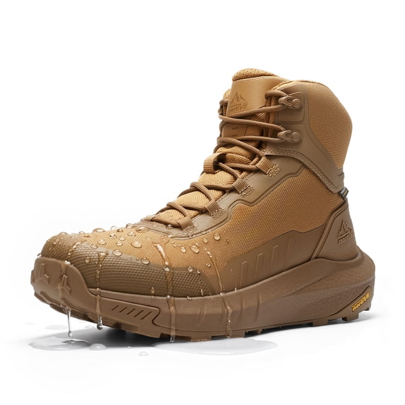 NORTIV 8 Men's Waterproof Work Tactical Hiking Boots Military Combat Boots with Arch Support, Lightweight Cushion Sole for Work All Day Outdoor Motorcycle
