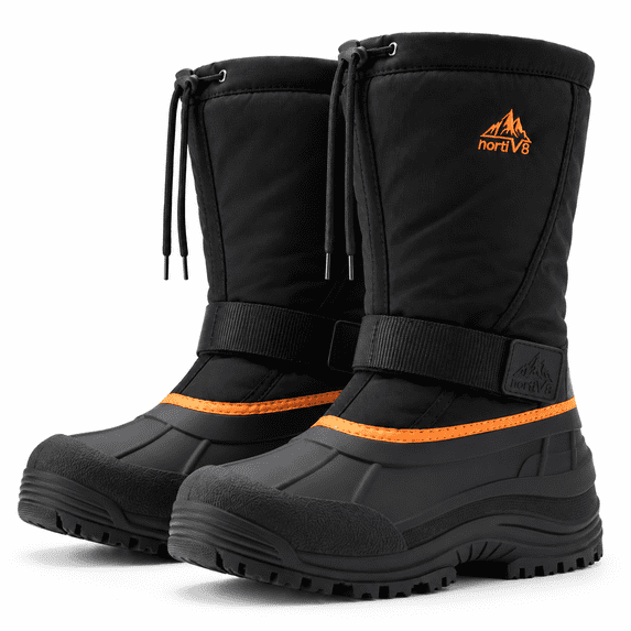 NORTIV8 Mens Snow Boots Insulated Waterproof Winter Boots Outdoor Comfort Warm Shoes