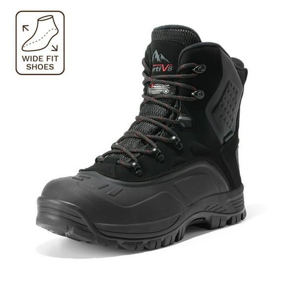 NORTIV 8 Men's Winter Snow Insulated Waterproof Construction Hiking Boots