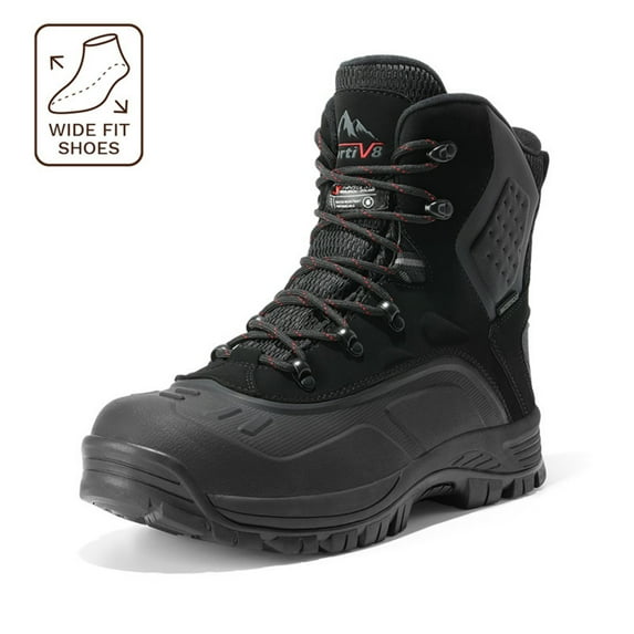 NORTIV 8 Men's Winter Snow Insulated Waterproof Construction Hiking Boots