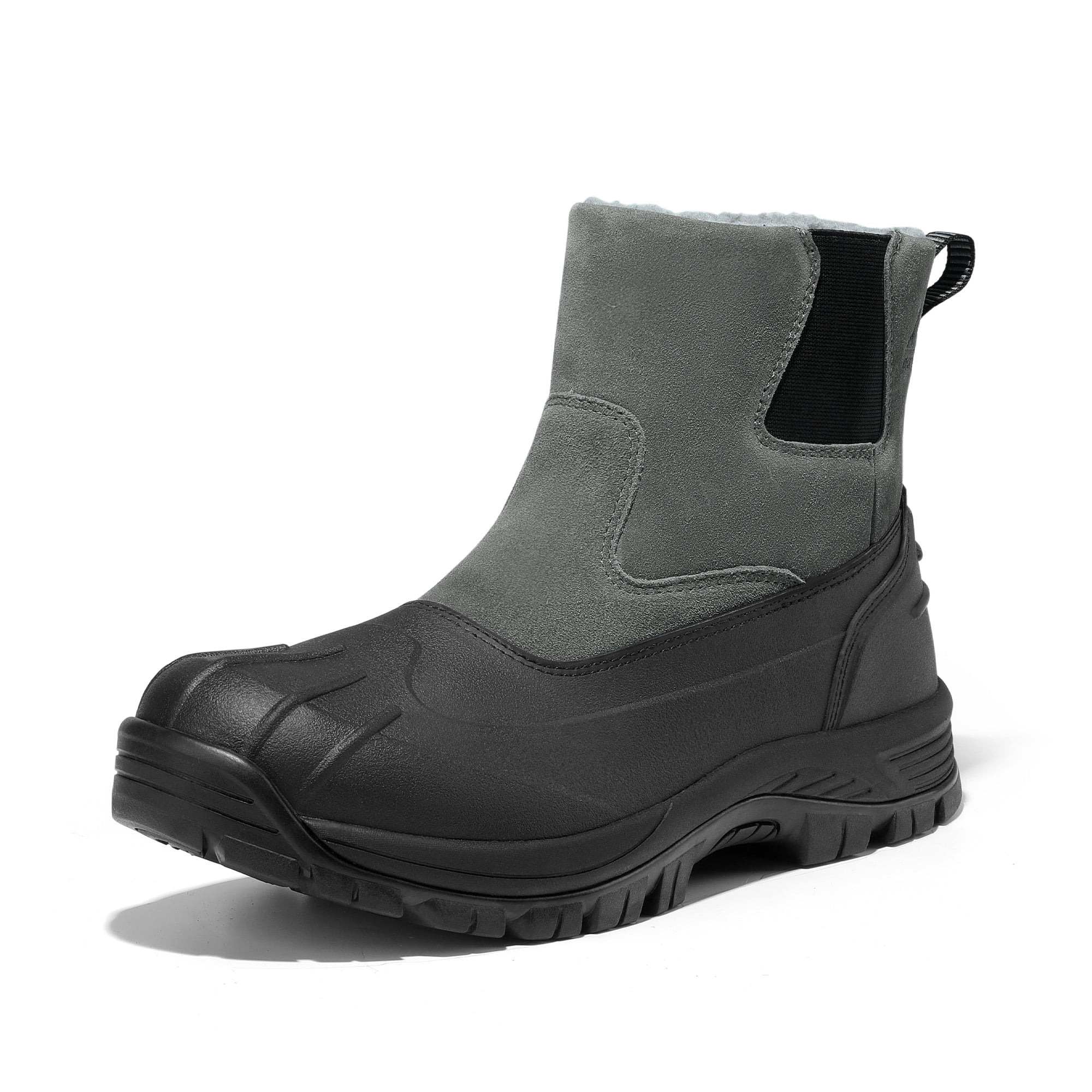 NORTIV 8 Mens Slip on Winter Waterproof Rain Boot for Outdoor