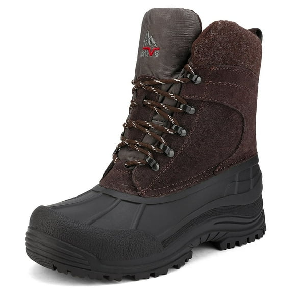 NORTIV 8 Mens Winter Insulated Waterproof Snow boots Rugged Winter Outdoor Hiking Boots Men's Work Boot