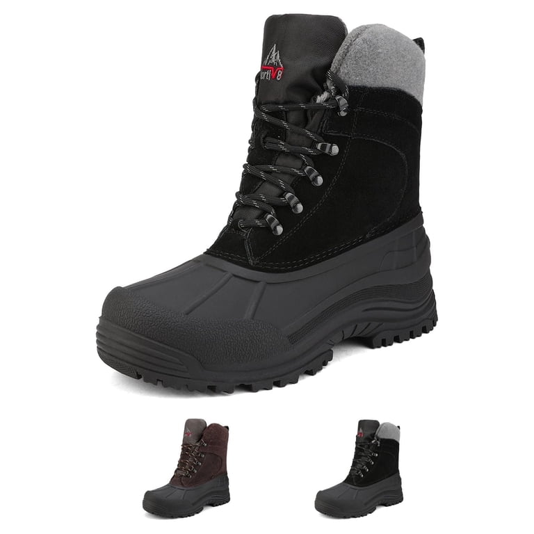 Nortiv 8 Mens Size 9 Black Outdoor Insulated Waterproof Work Winter Snow Boots Amazon.com | NORTIV 8 Men main image 4