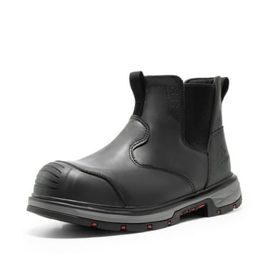 NORTIV 8 Slip-on Steel Toe Work Boots for Men Waterproof Safety Construction Boots