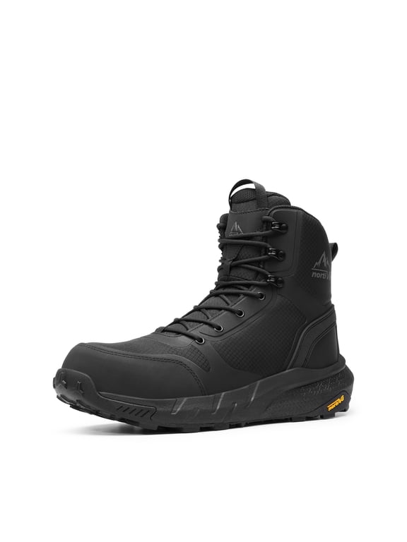 NORTIV 8 Steel Toe Work Boots for Men Waterproof Slip Resistant Safety Construction Boots Metrostrike-Nano