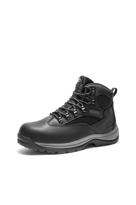 NORTIV 8 Steel Toe Work Boots for Men Waterproof Slip Resistant Safety Construction Boots
