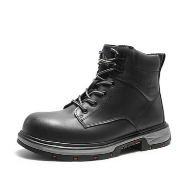 NORTIV 8 Steel Toe Work Boots for Men Waterproof Slip on Safety Construction Boots