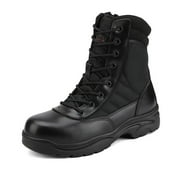 NORTIV 8 Wide Width Steel Toe Boots for Men Safety Industrial & Construction Military Work Boots Slip Resistant