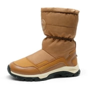 NORTIV 8 Women's Insulated Winter Warm Snow Boots Water Resistant Mid-Calf Boots SNSB227W TAN Size 6.5