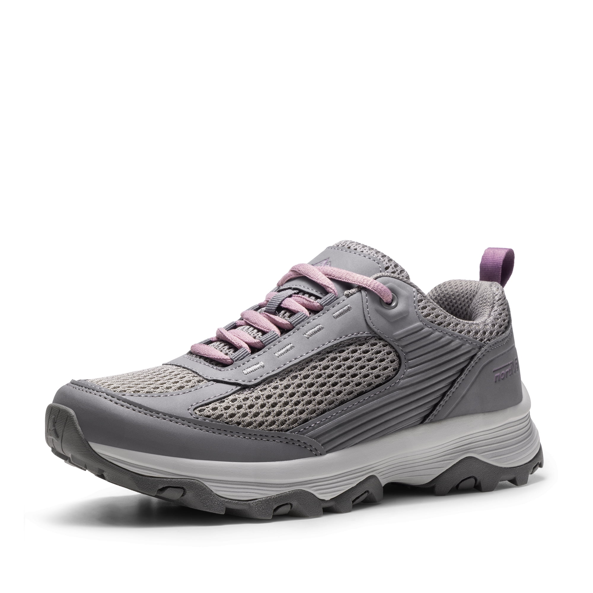 NORTIV 8 Lichtgewicht wandelschoenen voor dames, snelveters, laagbouw, wandelschoenen, outdoor, sneakers, Kaki, 41 EU