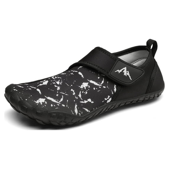 NORTIV 8 Women's Quick Dry Water Shoes Barefoot Outdoor Sports Aqua Beach Pool Swim Surf Shoes SNWS222W BLACK Size 7.5