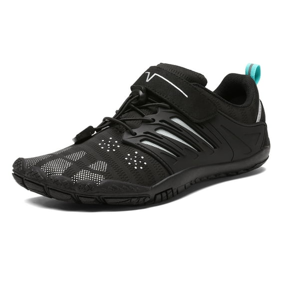 NORTIV 8 Women's Quick Dry Water Shoes Barefoot Sports Aqua Beach Pool Swim Surf Running Shoes SNWS221W BLACK Size 5.5
