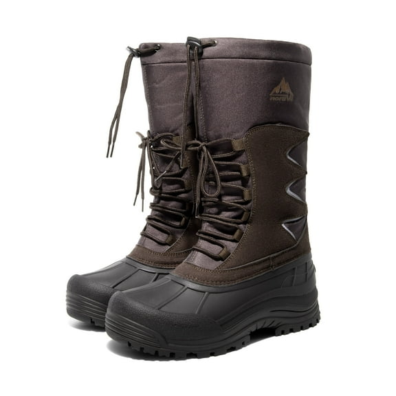 NORTIV8 Men's Waterproof Hiking Winter Snow Boots Insulated Lightweight Outdoor Tall Boots