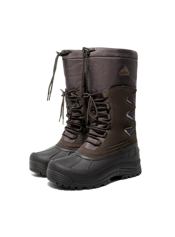 Men's Waterproof Hiking Winter Snow Boots Insulated Lightweight Outdoor Tall Boots