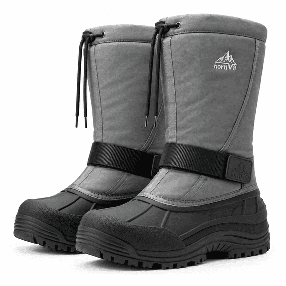 NORTIV8 Mens Snow Boots Insulated Waterproof Winter Boots Outdoor Comfort Warm Shoes