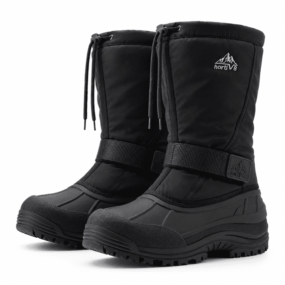 NORTIV8 Mens Snow Boots Insulated Waterproof Winter Boots Outdoor Comfort Warm Shoes