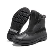 Mens Winter Warm Insulated Waterproof Snow Boots Hiking Winter Outdoor Snow Boots Black Size 13