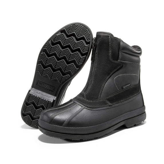 NORTIV8 Mens Winter Warm Insulated Waterproof Snow Boots Hiking Winter Outdoor Snow Boots Black Size 13