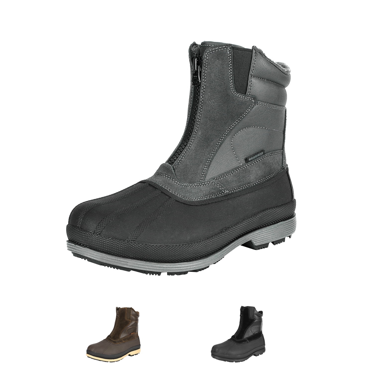 NORTIV8 Mens Winter Warm Insulated Waterproof Snow Boots Hiking Winter ...