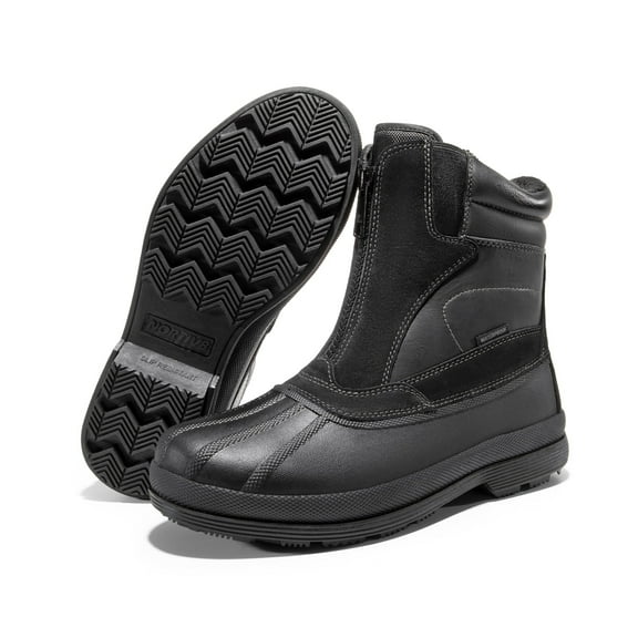 NORTIV8 Mens Winter Warm Insulated Waterproof Snow Boots Hiking Winter Outdoor Snow Boots Black Size 11