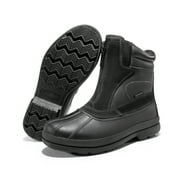 Mens Winter Warm Insulated Waterproof Snow Boots Hiking Winter Outdoor Snow Boots Black Size 12