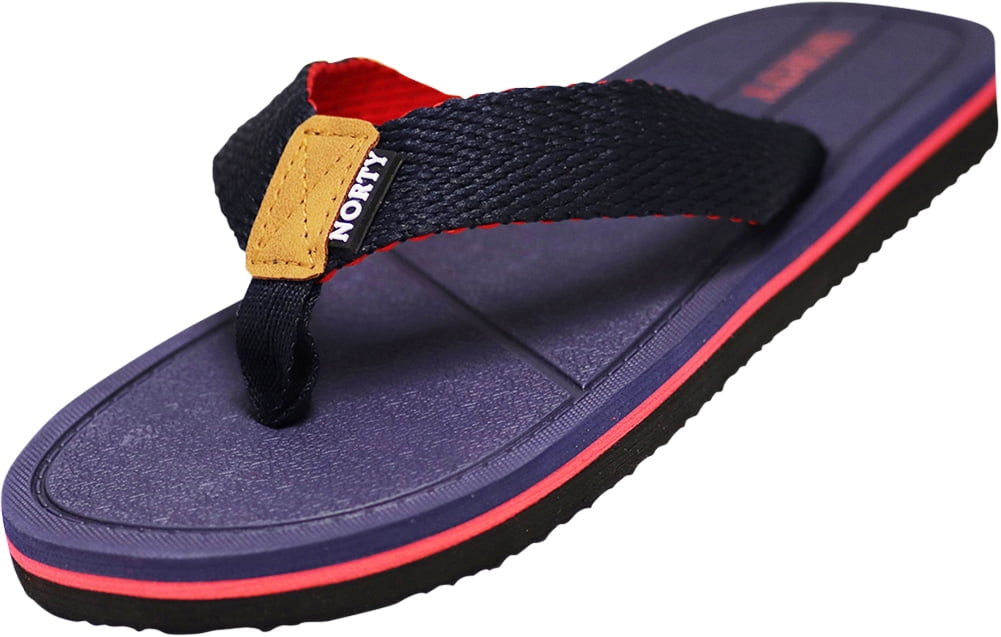 NORTY Big Boys 4-8 Child Male Flip Flops Thong Sandals Navy Red ...