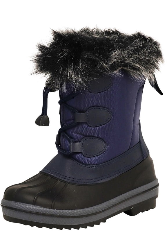 NORTY Toddler Little Big Kid Unisex Winter Insulated Boots Mid-Calf Fleece Lined Snow Boot