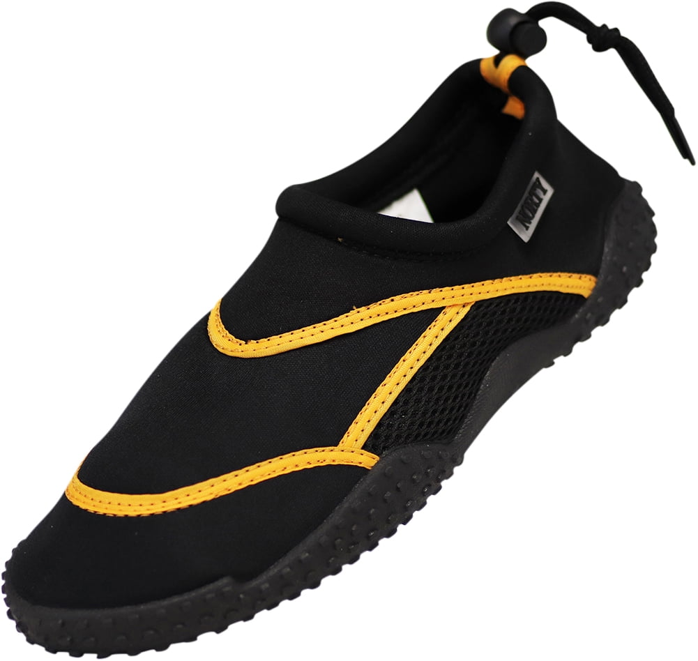 NORTY Big Boys Water Shoes Child Male Surf Shoes Black Orange 6