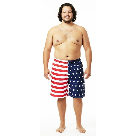 NORTY Big & Tall Men's Quick Dry Swim Trunks Board with Lining & Secure Cargo Pockets