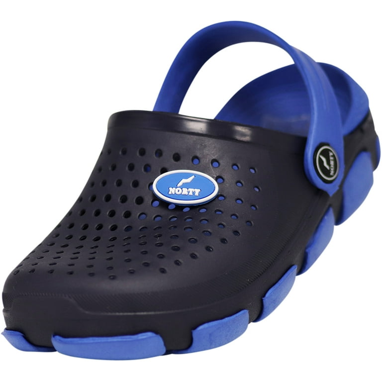 Navy store clogs mules