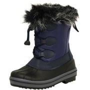 NORTY Toddler Little Big Kid Unisex Winter Insulated Boots Mid-Calf Fleece Lined Snow Boot