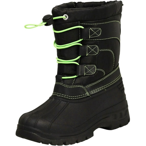 NORTY Toddler Little Big Kid Unisex Winter Insulated Boots Mid-Calf Fleece Lined Snow Boot