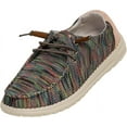 thumbnail image 1 of Norty Boys Girls Slip-On Canvas Boat Shoe Lightweight Sole Lace Up Loafer, 1 of 14