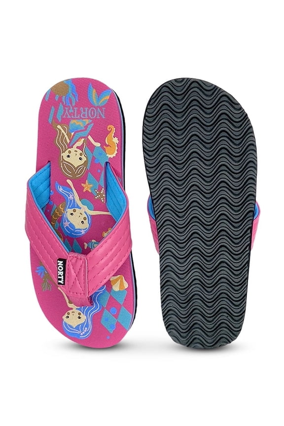 NORTY Girls' Sandals, Slip On Flip Flops for Beach, Pool or Everyday