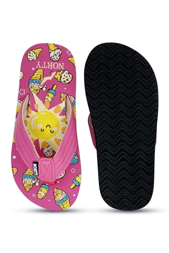NORTY Girls' Sandals, Slip On Flip Flops for Beach, Pool or Everyday