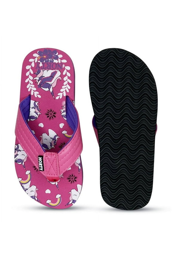 NORTY Girls' Sandals, Slip On Flip Flops for Beach, Pool or Everyday