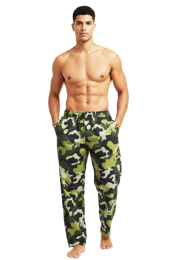NORTY Men's Cotton Flannel Printed Sleep Lounge Pajama Pants