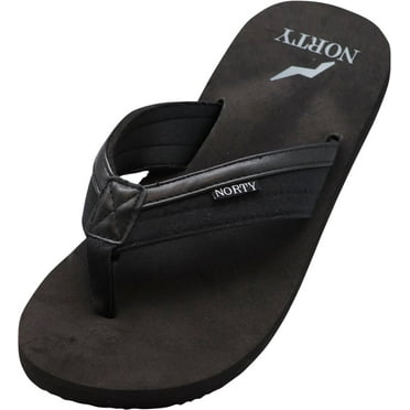 NORTY Men's Everyday Comfort Casual Sandals Flip Flop Slip On Beach, Pool