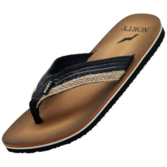 NORTY Men's Everyday Comfort Casual Sandals Flip Flop Slip On Beach, Pool