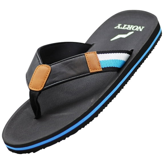 NORTY Men's Everyday Comfort Casual Sandals Flip Flop Slip On Beach, Pool