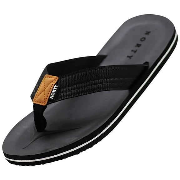 NORTY Men's Everyday Comfort Casual Sandals Flip Flop Slip On Beach, Pool