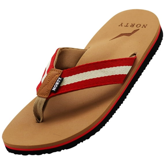 NORTY Men's Everyday Comfort Casual Sandals Flip Flop Slip On Beach, Pool