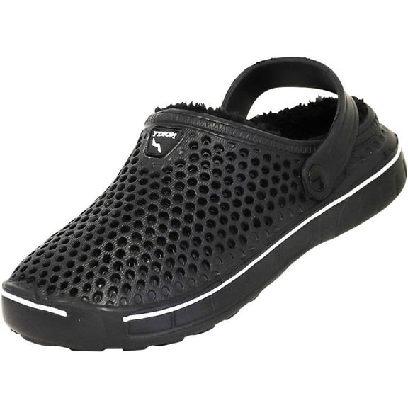 NORTY Men's Microfleece Lined Clogs Comfortable & Stylish - Runs 2 Sizes Small