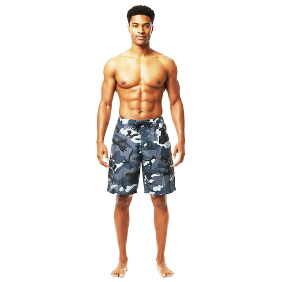 NORTY Men's Quick Dry Swim Trunks Board Shorts with Mesh Lining & Secure Cargo Pockets