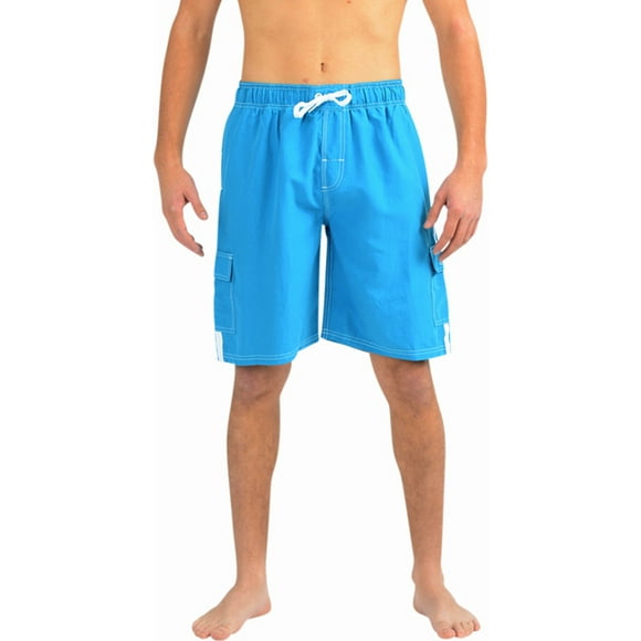 NORTY Men's Quick Dry Swim Trunks Board Shorts with Mesh Lining & Secure Cargo Pockets