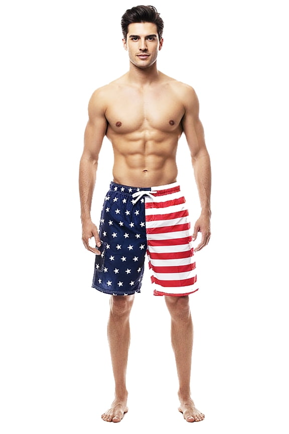 NORTY Men's Quick Dry Swim Trunks Board Shorts with Mesh Lining & Secure Cargo Pockets