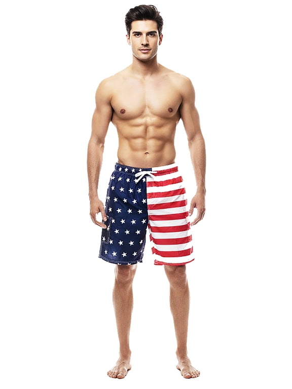 NORTY Men's Quick Dry Swim Trunks Board Shorts with Mesh Lining & Secure Cargo Pockets
