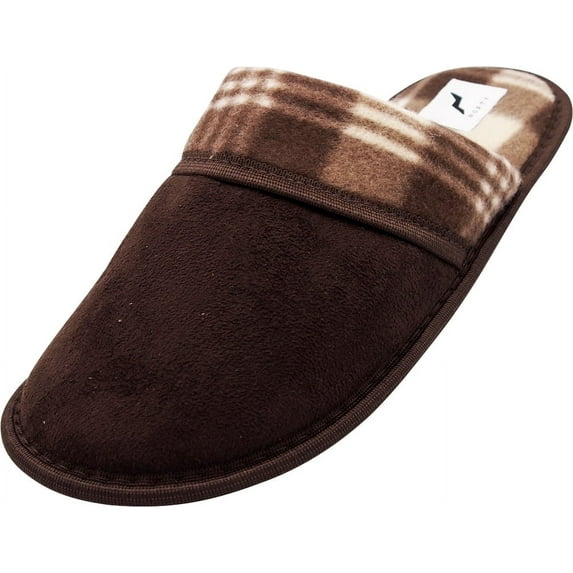 NORTY Men's Slip-Resistant Scuff Slippers – Flat Heel, Comfortable, and Durable Design