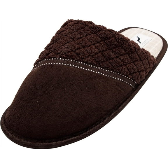 NORTY Men's Slip-Resistant Scuff Slippers &ndash; Flat Heel, Comfortable, and Durable Design